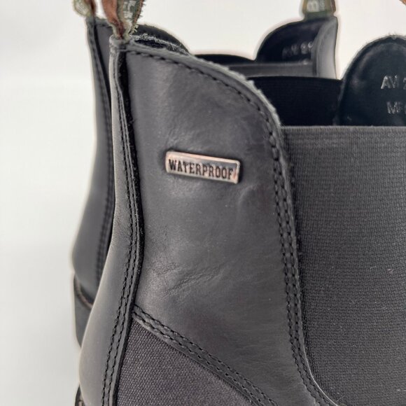 Barbour Patton Chelsea Boot Size 8 Black Leather Waterproof Ankle Boots - Picture 10 of 16